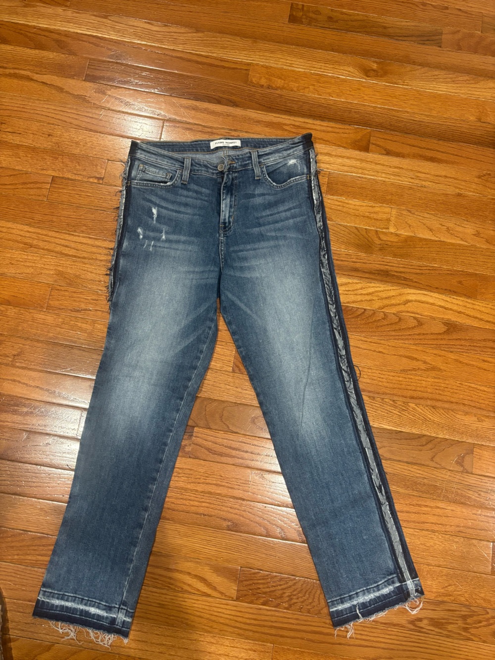 Flying Monkey Straight Leg Faded Blue Jeans